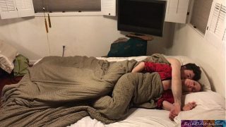 Stepmom shares bed with stepson